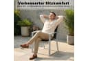 HOMALL Gartenstuhl Stapelbar Aluminium Grau Texilene Bild 3