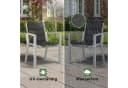 HOMALL Gartenstuhl Stapelbar Aluminium Grau Texilene Bild 5