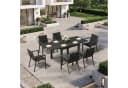 Furnicopia Garten-Essgruppe 7-tlg. Grau/Braun Aluminium Bild 1