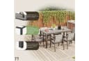 HOMALL Garten-Essgruppe 4-8 Pers. Aluminium PS-Holzoptik Grau Bild 4