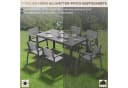 HOMALL Garten-Essgruppe 4-8 Pers. Aluminium PS-Holzoptik Grau Bild 5