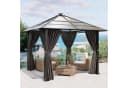 HOMALL Gartenpavillon 300x300/300x400cm Aluminium PC-Dach Seitenteile Bild 2
