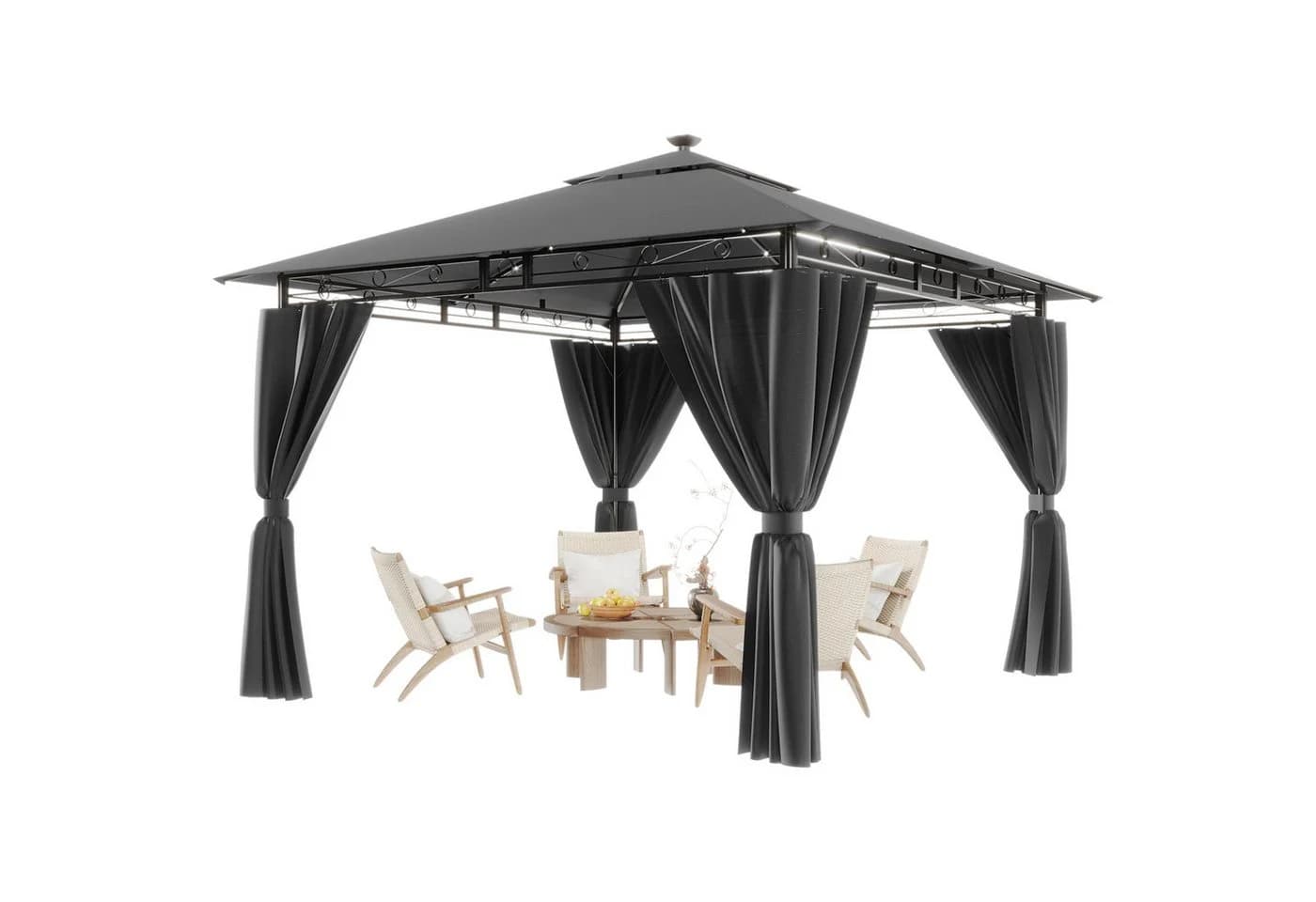 HOMALL Gartenpavillon Winterfest und Wasserdicht 4-8 Personen - Bild 5