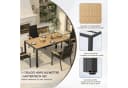 HOMALL Garten-Essgruppe 5-tlg. Beige/Grau Aluminium mit Holzoptik Bild 4
