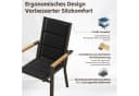 HOMALL Garten-Essgruppe 5-tlg. Beige/Grau Aluminium mit Holzoptik Bild 5