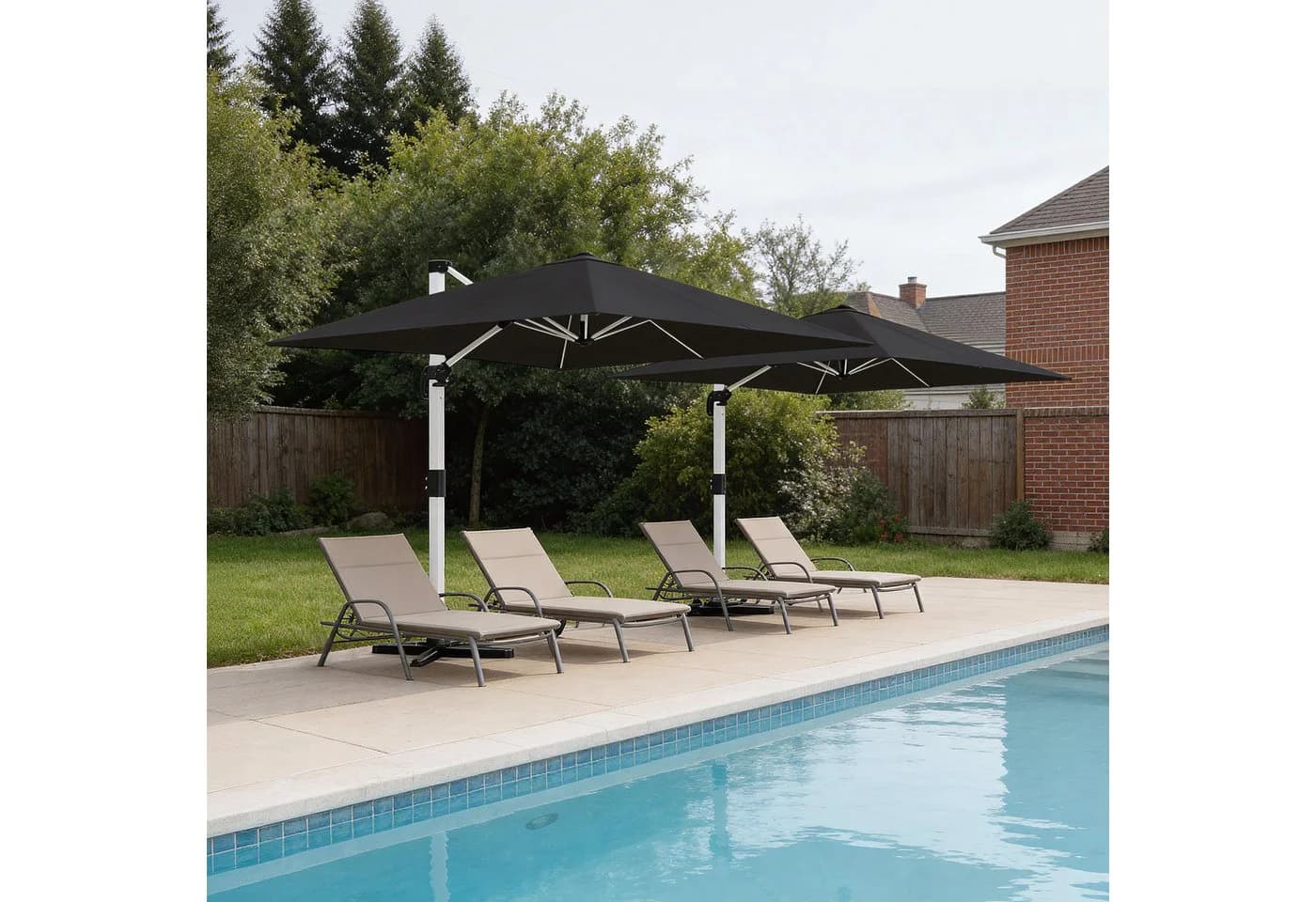 HOMALL Sonnenschirm 300x400 cm Ampelschirm mit Ständer 360 Grad drehbar UV-Schutz 50+
