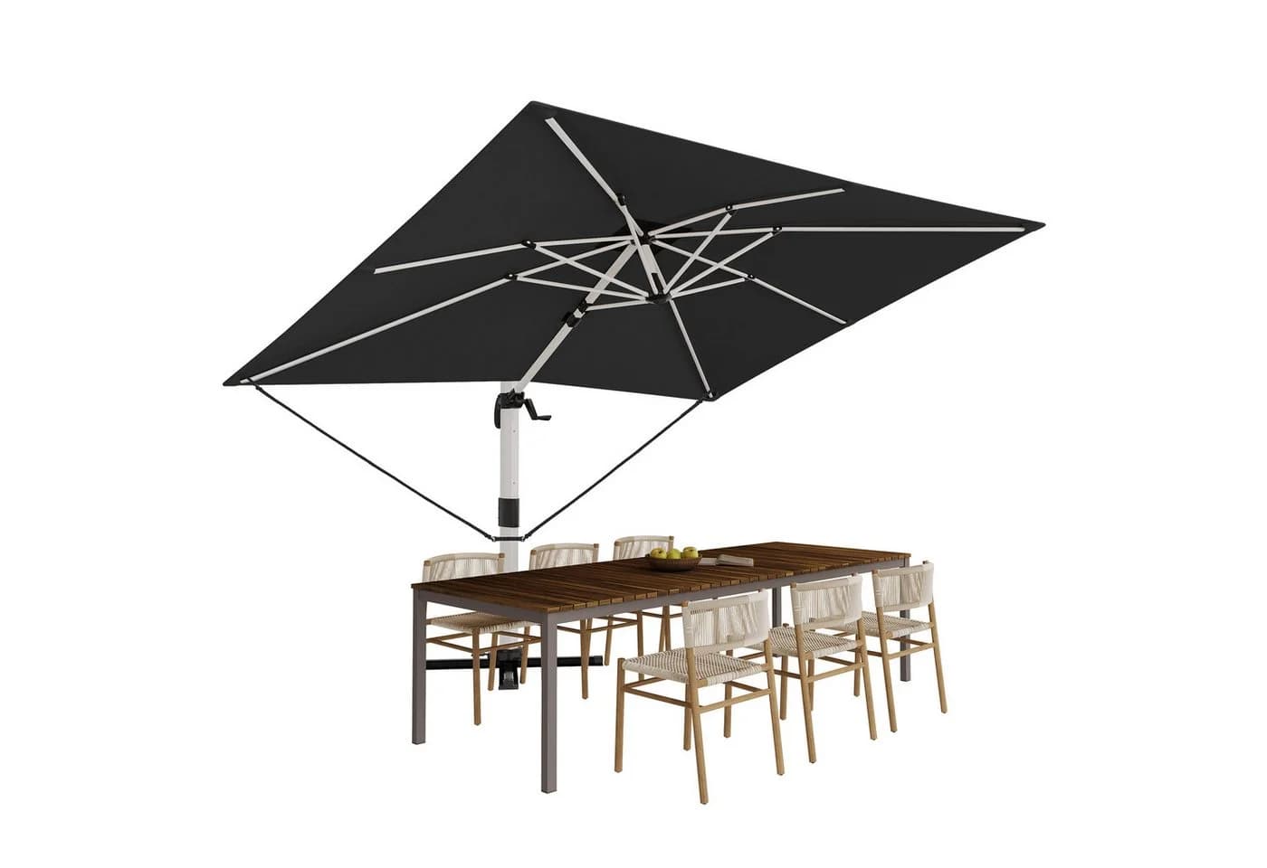HOMALL Sonnenschirm 300x400 cm Ampelschirm mit Ständer 360 Grad drehbar UV-Schutz 50+ - Bild 3