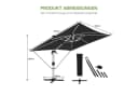 HOMALL Sonnenschirm 300x400 cm Ampelschirm mit Ständer 360 Grad drehbar UV-Schutz 50+ Bild 4