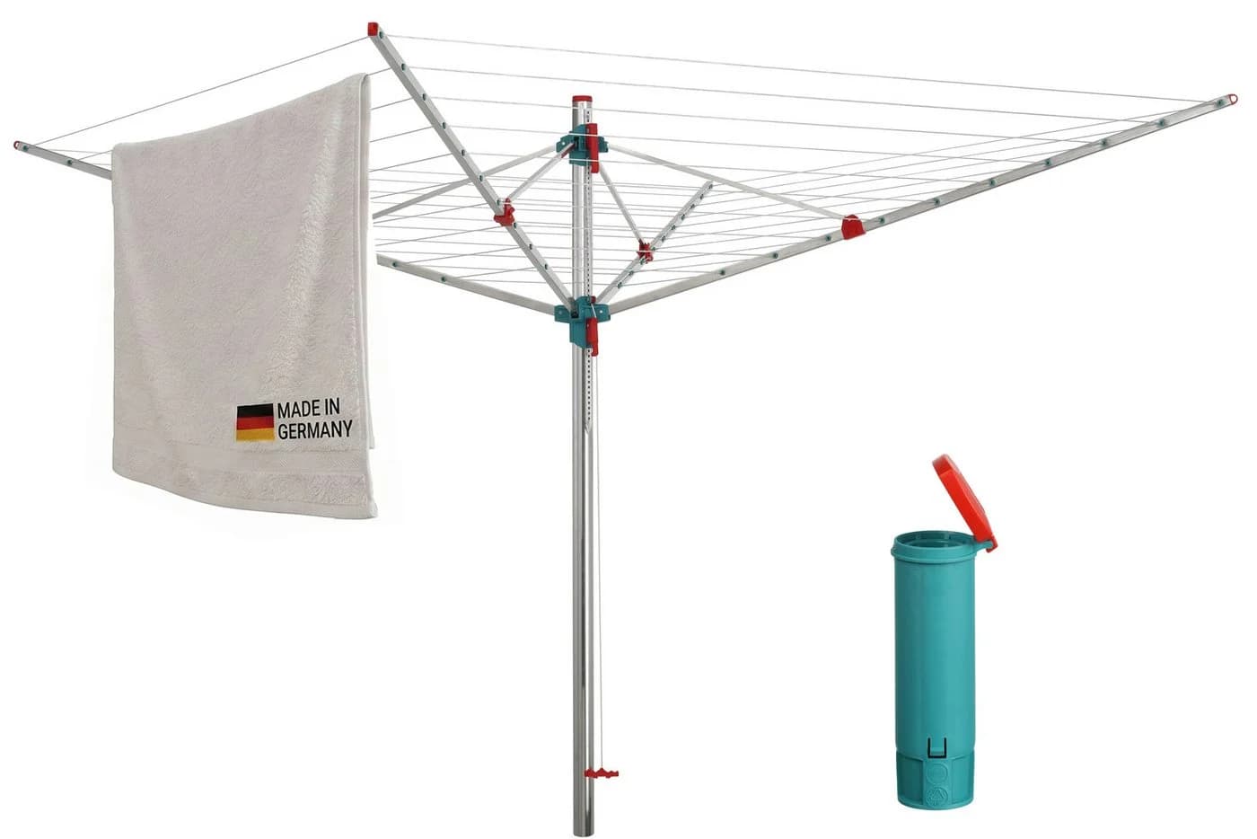 Dekoline Wäschespinne Idea mit Schutzhülle und Bodenhülse - Bild 2