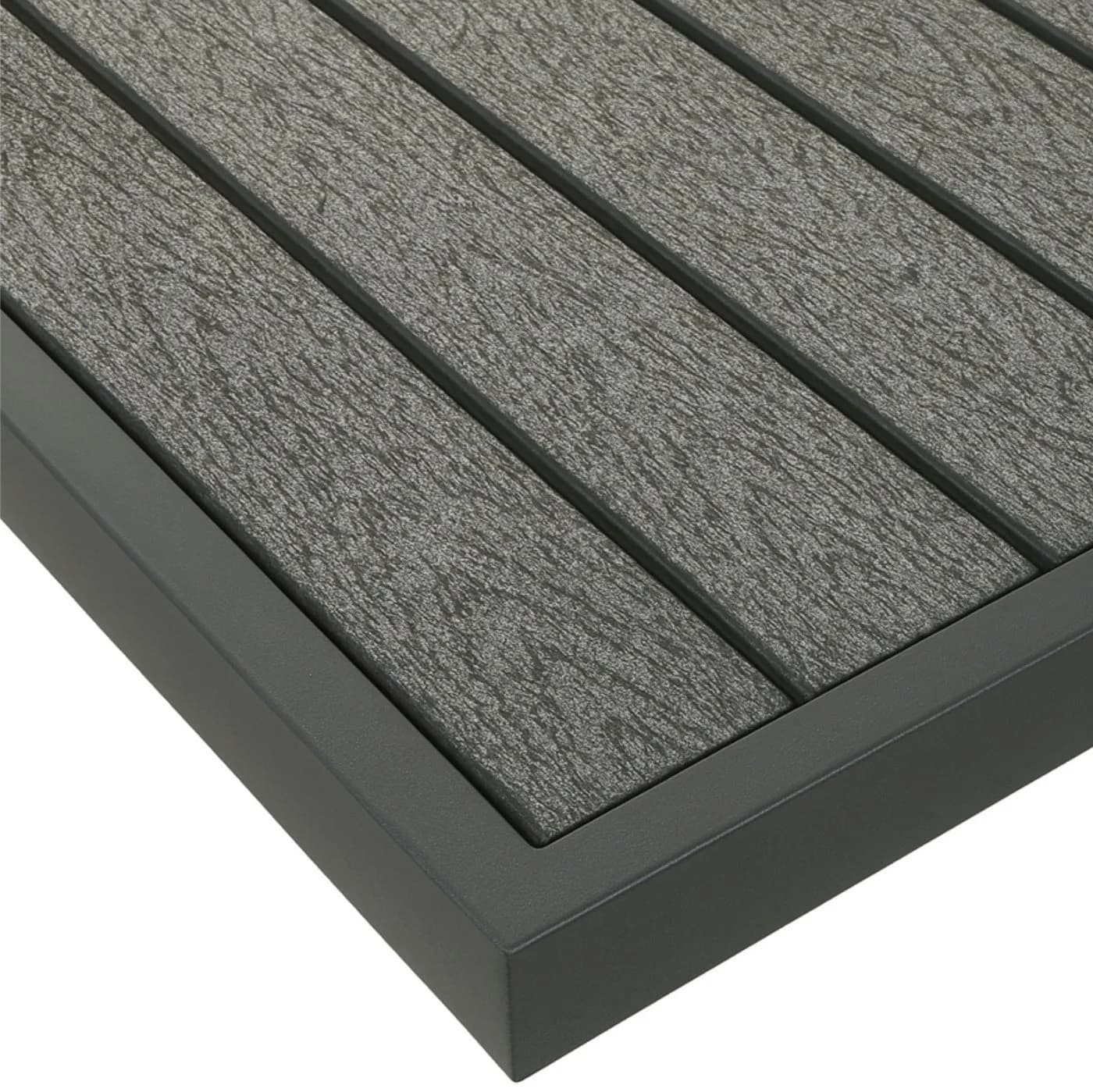 Koopman Gartentisch Anthrazit Metall Holzoptik 70x70cm - Bild 3