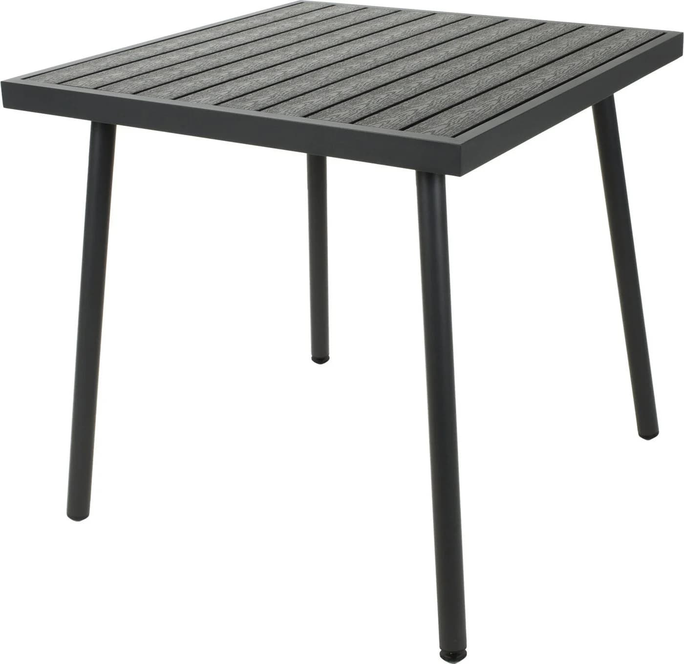 Koopman Gartentisch Anthrazit Metall Holzoptik 70x70cm - Bild 4