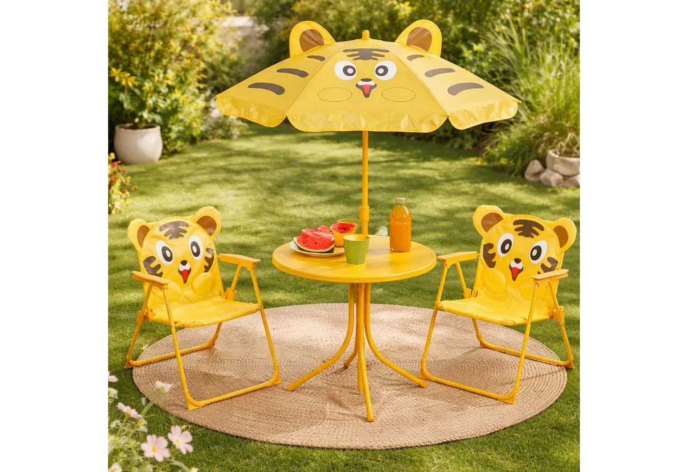 Koopman Garten-Kindersitzgruppe 4tlg Tiger-Design Outdoor - Bild 2