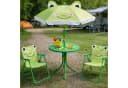 Koopman Garten-Kindersitzgruppe 4-tlg. Grün Frosch-Design mit Schirm Bild 2
