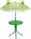 Koopman Garten-Kindersitzgruppe 4-tlg. Grün Frosch-Design mit Schirm Bild 4