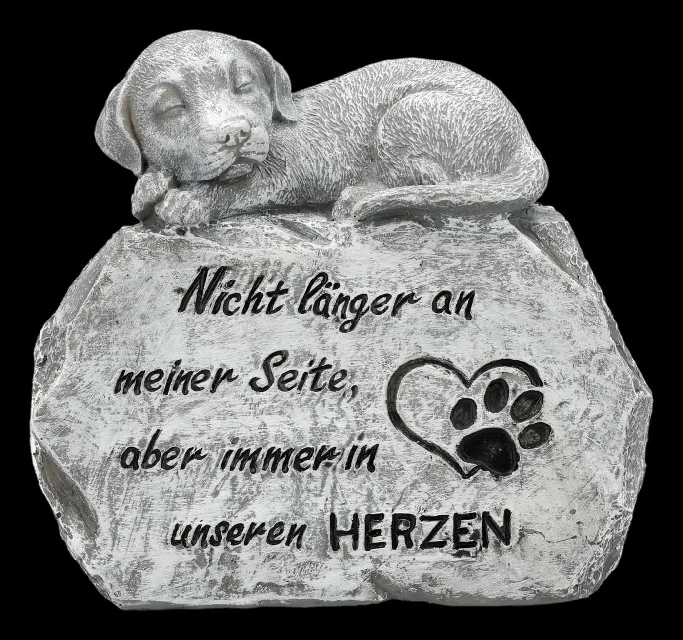 Figuren Shop GmbH Hund Statue Gedenkstein Trauerfigur Garten 15 cm - Bild 2