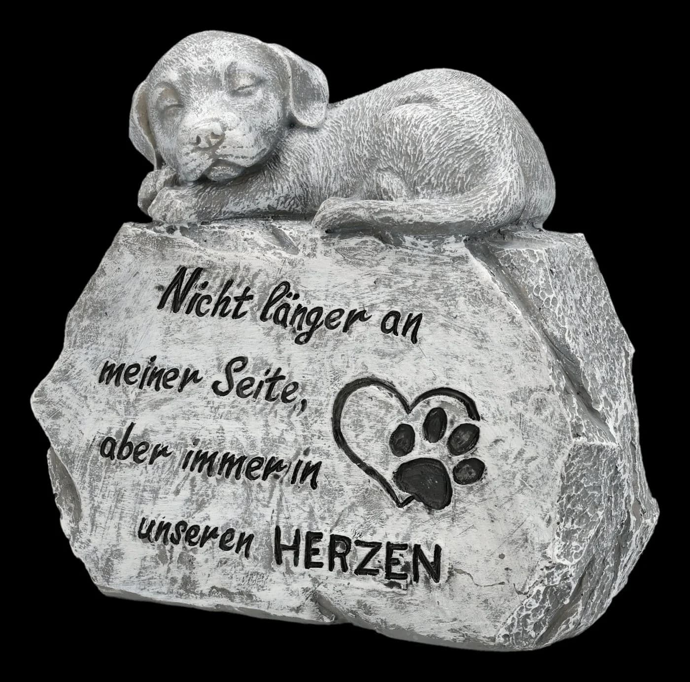 Figuren Shop GmbH Hund Statue Gedenkstein Trauerfigur Garten 15 cm - Bild 3