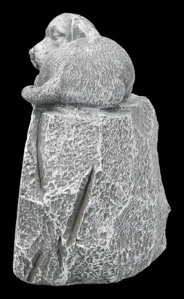 Figuren Shop GmbH Hund Statue Gedenkstein Trauerfigur Garten 15 cm - Bild 4