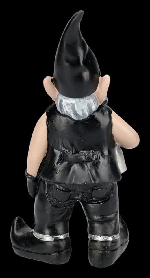 Figuren Shop GmbH Biker Gartenzwerg mit Totenkopfkette - Bild 5
