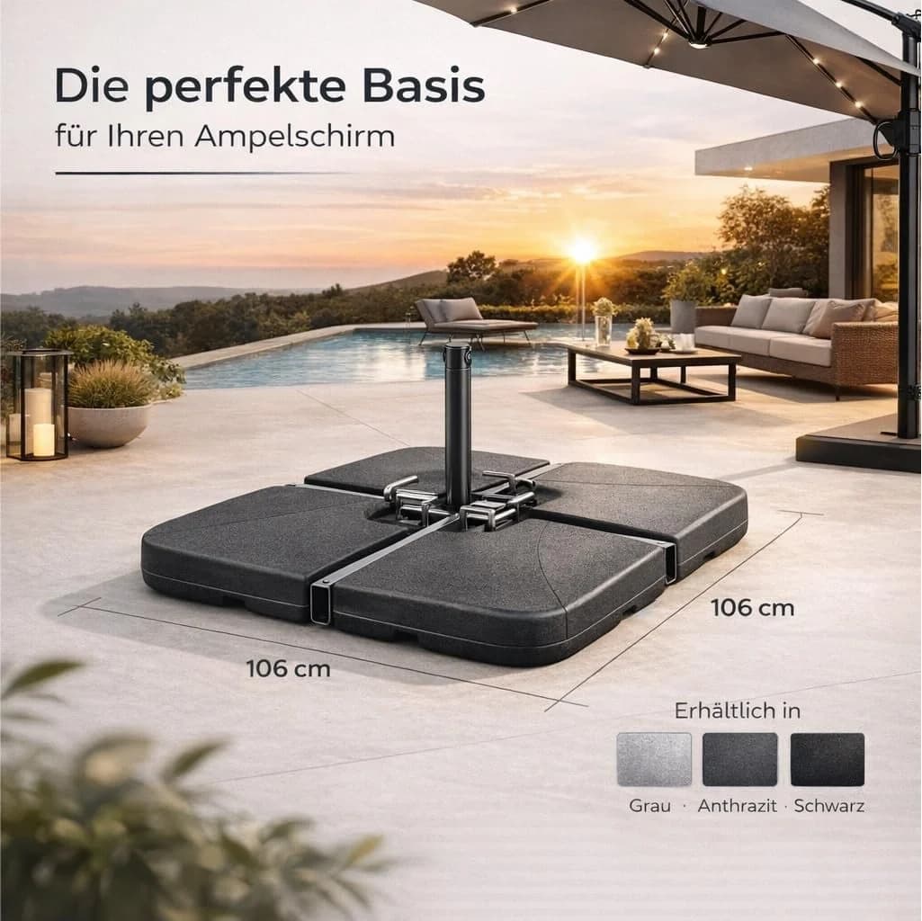 Gartiva® Schirmständer mit Schirmgewichten für Ampelschirme - Bild 4
