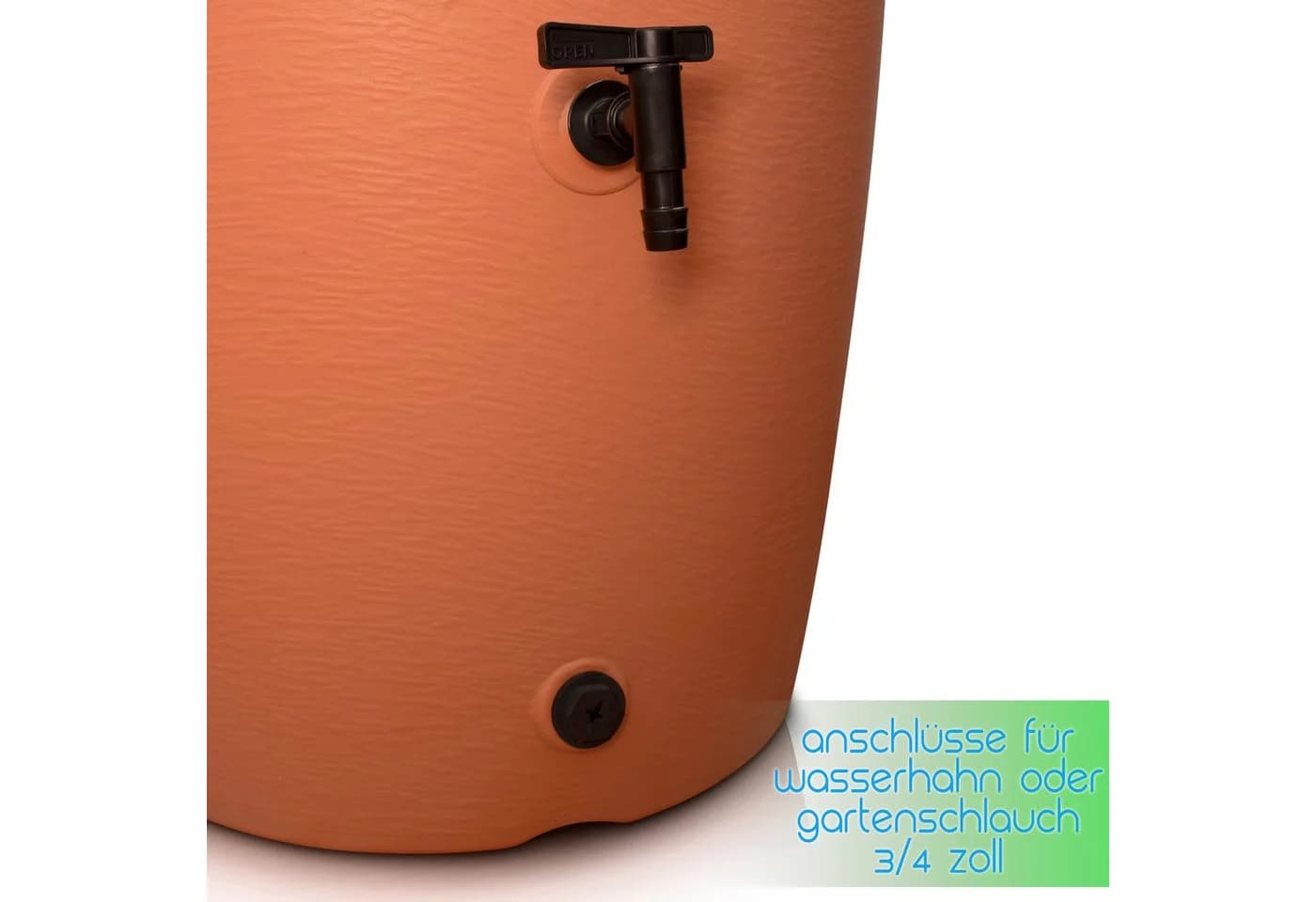 YourCasa Regentonne 210L Amphore Design Braun Kunststoff - Bild 3