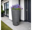 YourCasa Regentonne 240L Grau Wave Design Bepflanzbar Bild 1
