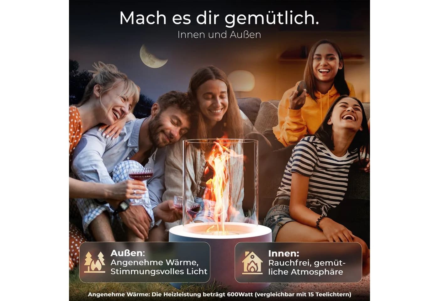 FIRELL Tischkamin VERVE Bioethanol Beton Edelstahl Komplettset - Bild 4