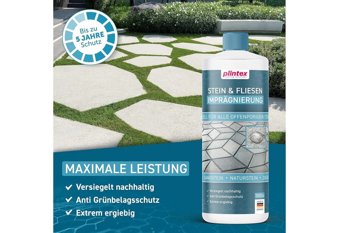 Plintex Steinimprägnierung Außen & Innen | Universelle Naturstein-Imprägnierung - Bild 3
