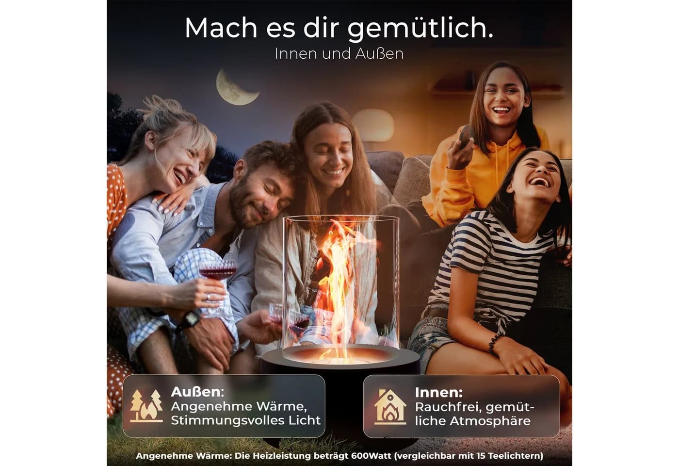 FIRELL Tischkamin VERVE Bioethanol Beton Edelstahl Komplett-Set - Bild 5