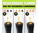 terrassana Bio-Ethanol Standkamin Anthrazit Indoor Outdoor Feuersäule Bild 1