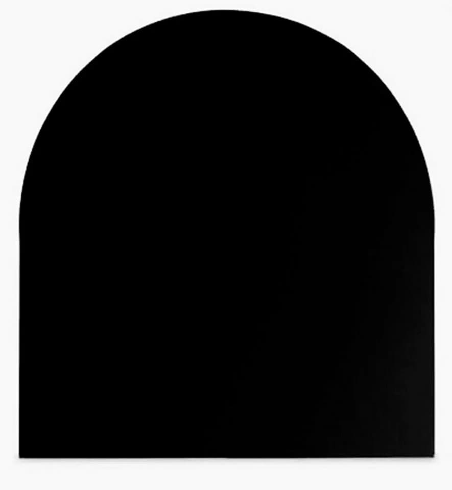Hanseatic Bodenschutzplatte Stahl Halbrund Schwarz