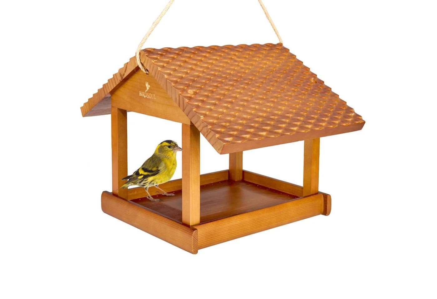 BIRDSOUL Vogelhaus Nordic Braun Wasserableitendes Design - Bild 2