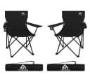 LINUMA Campingstuhl faltbar mit XL-Getränkehalter schwarz (2 St) Bild 2