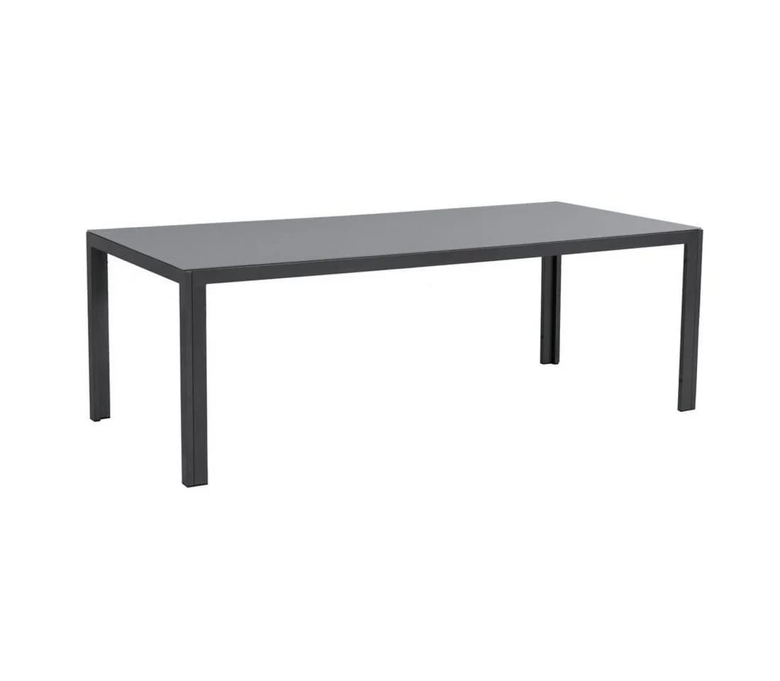 Primaster Gartentisch Pero Anthrazit Aluminium Strukturglas