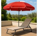 Trend Line Sonnenschirm Rot Ø 180 cm mit Knickgelenk Bild 4