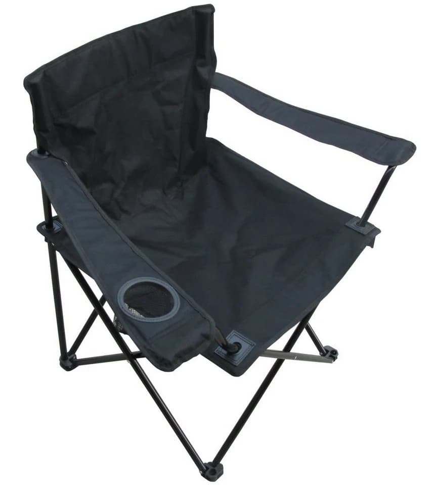 Trend Line Campingstuhl mit Armlehne Schwarz