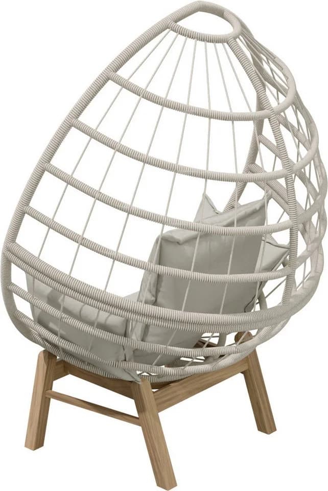 Primaster Loungesessel Stahl Salo Beige mit Kissen - Bild 5