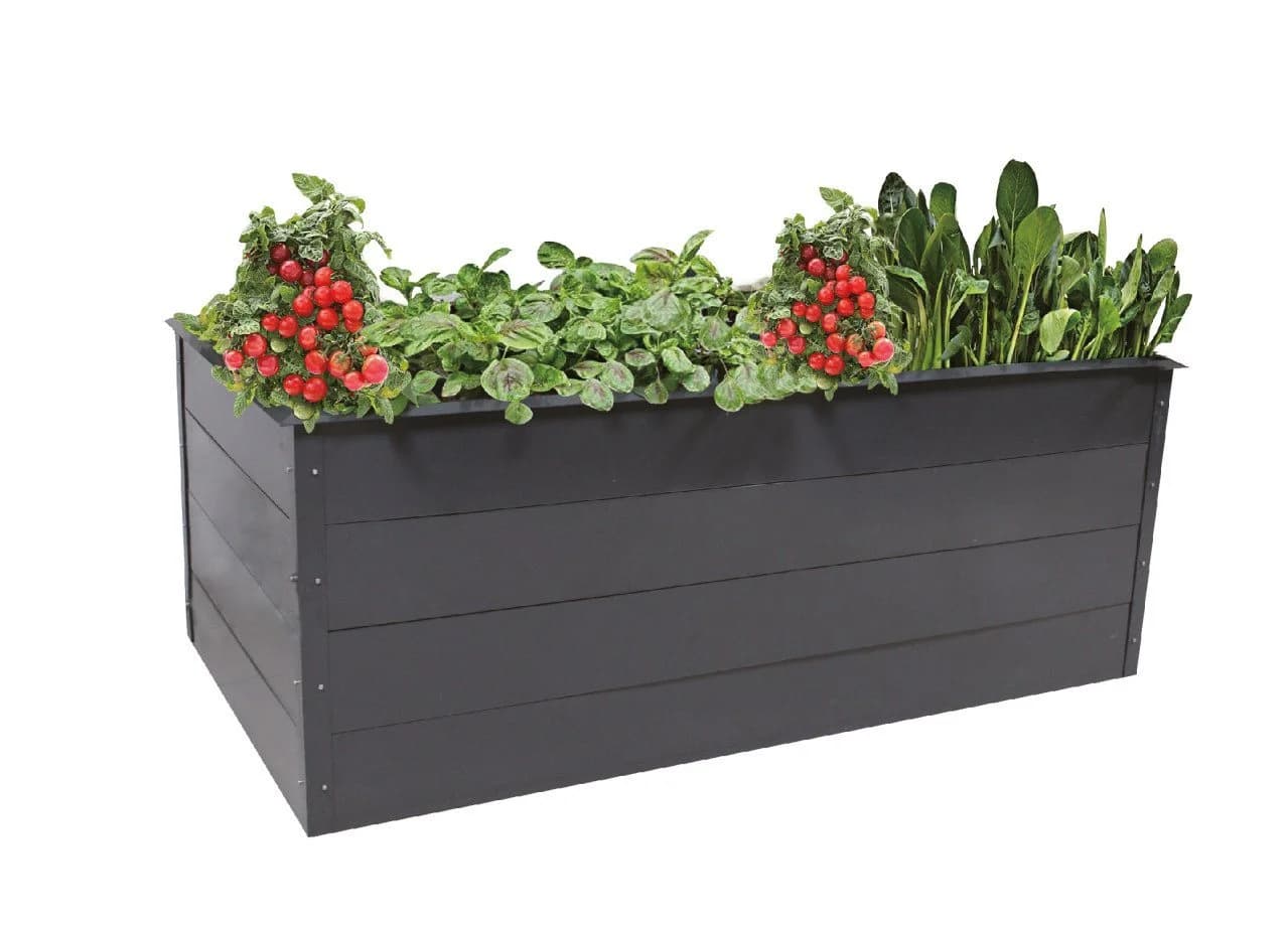 Trend Line Hochbeet Lech Stahl Anthrazit mit Schneckenkante