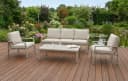 Primaster Gartenmöbel-Set Lucca Aluminium Beige 4-teilig Bild 2