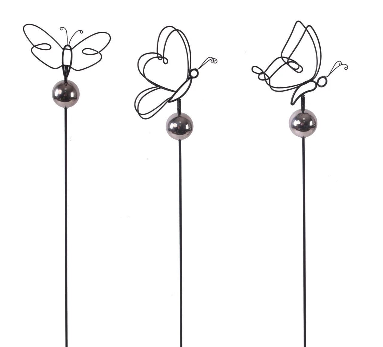 Trend Line Gartenstecker Schmetterling Metall Dekofigur