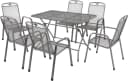 MWH Garten-Essgruppe 6-tlg. Grau Metall klappbar Bild 3