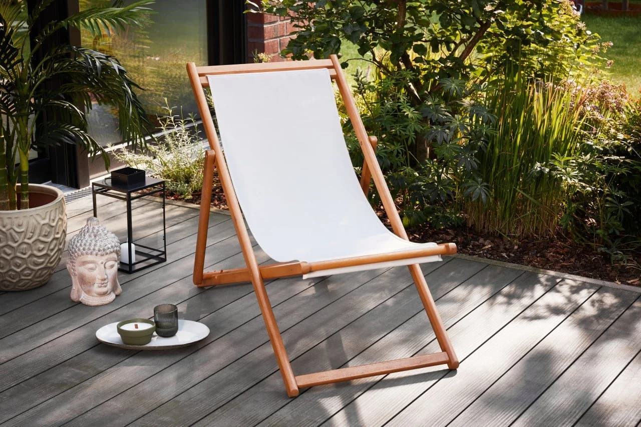 Primaster Gartenliegestuhl Karla beige klappbar verstellbar - Bild 3