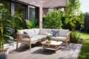Primaster Gartenlounge-Set Leros 3-tlg. Akazienholz Beige Bild 2