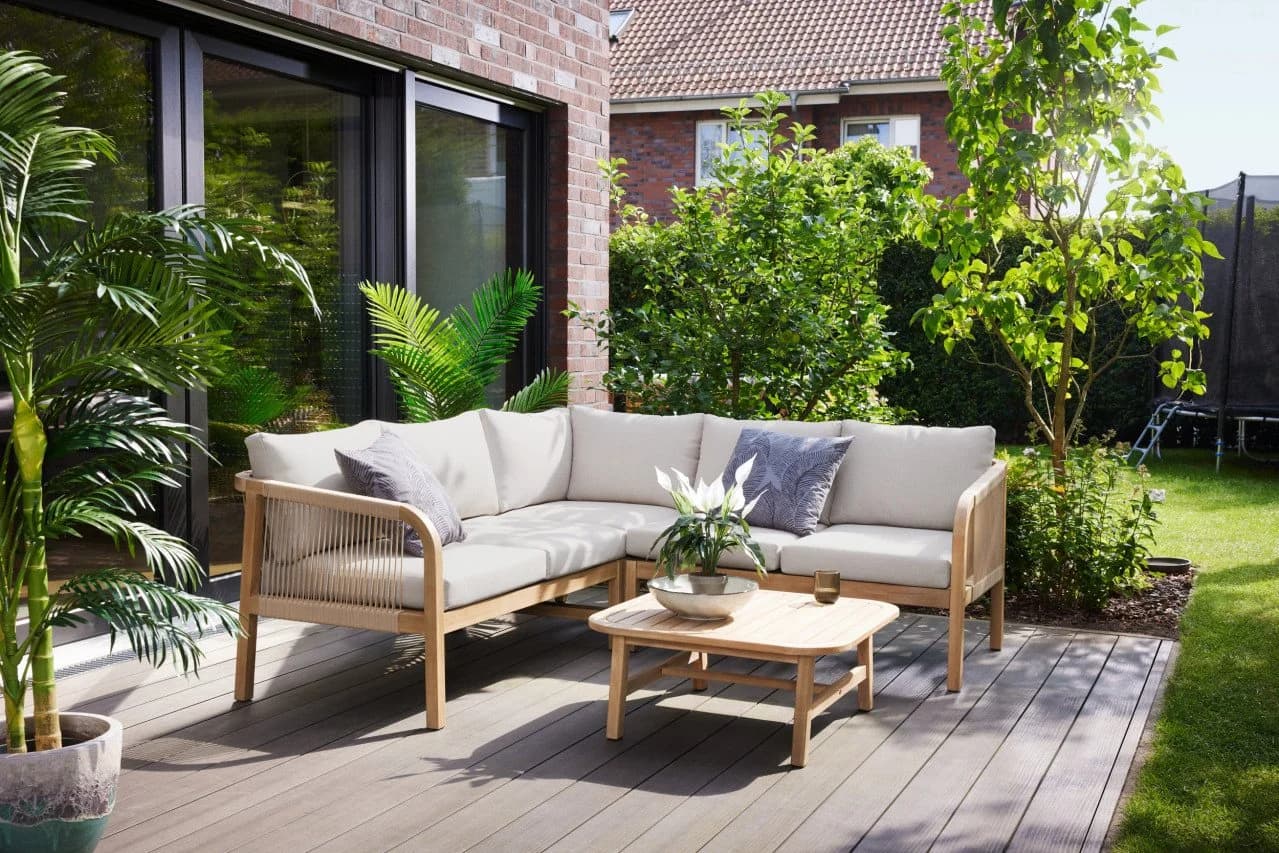 Primaster Gartenlounge-Set Leros 3-tlg. Akazienholz Beige - Bild 2