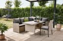 Primaster Gartenlounge-Set Andros Grau PE-Wicker Stahl Bild 2