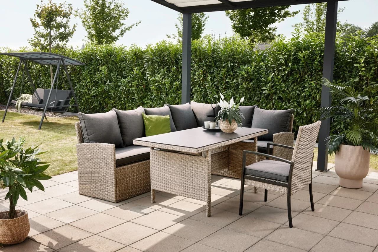 Primaster Gartenlounge-Set Andros Grau PE-Wicker Stahl - Bild 2
