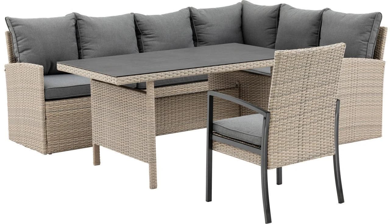 Primaster Gartenlounge-Set Andros Grau PE-Wicker Stahl - Bild 3