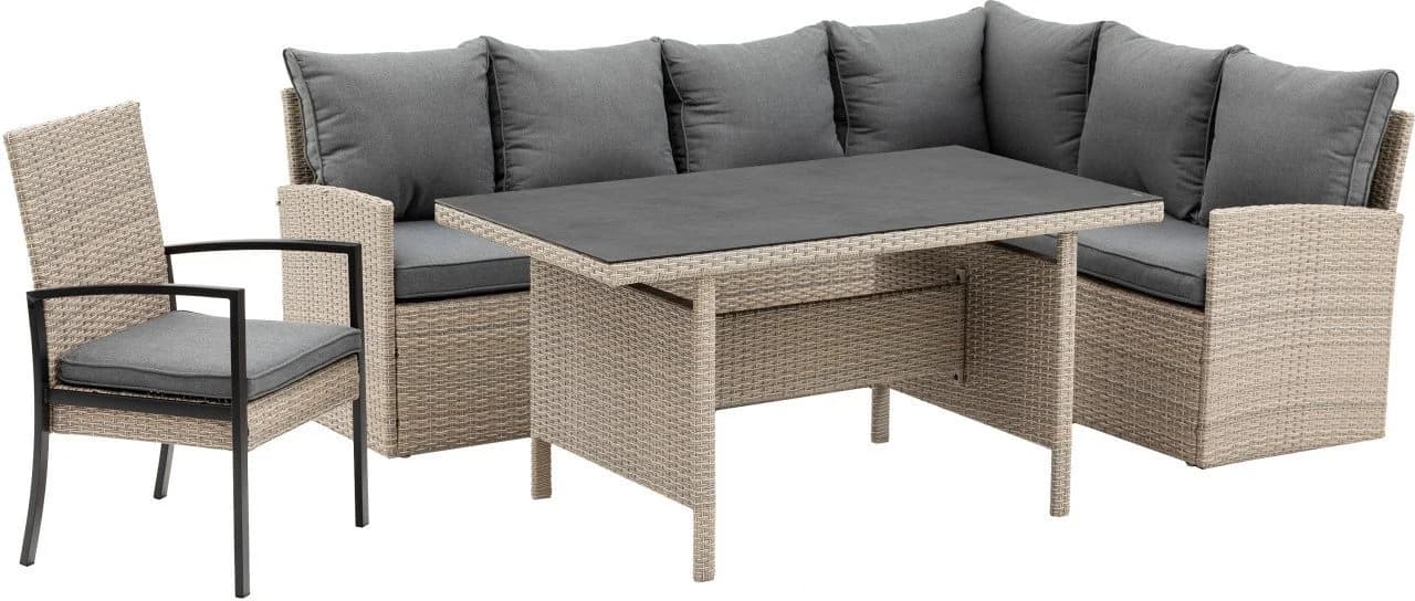 Primaster Gartenlounge-Set Andros Grau PE-Wicker Stahl - Bild 4