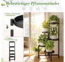 GLIESE Blumenständer Klappbar 5-stöckig Metall Schwarz Bild 3