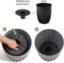 KONZEPT Hoher Blumentopf Groß mit Drainagesystem Gelb Bild 3