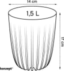 KONZEPT Blumentopf Schwarz mit Drainagesystem für Balkon und Garten Bild 1